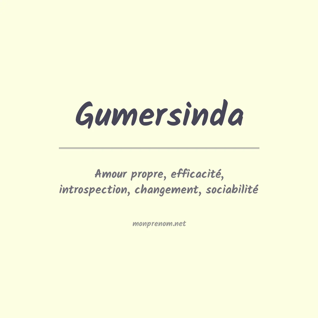 Signification du prénom Gumersinda