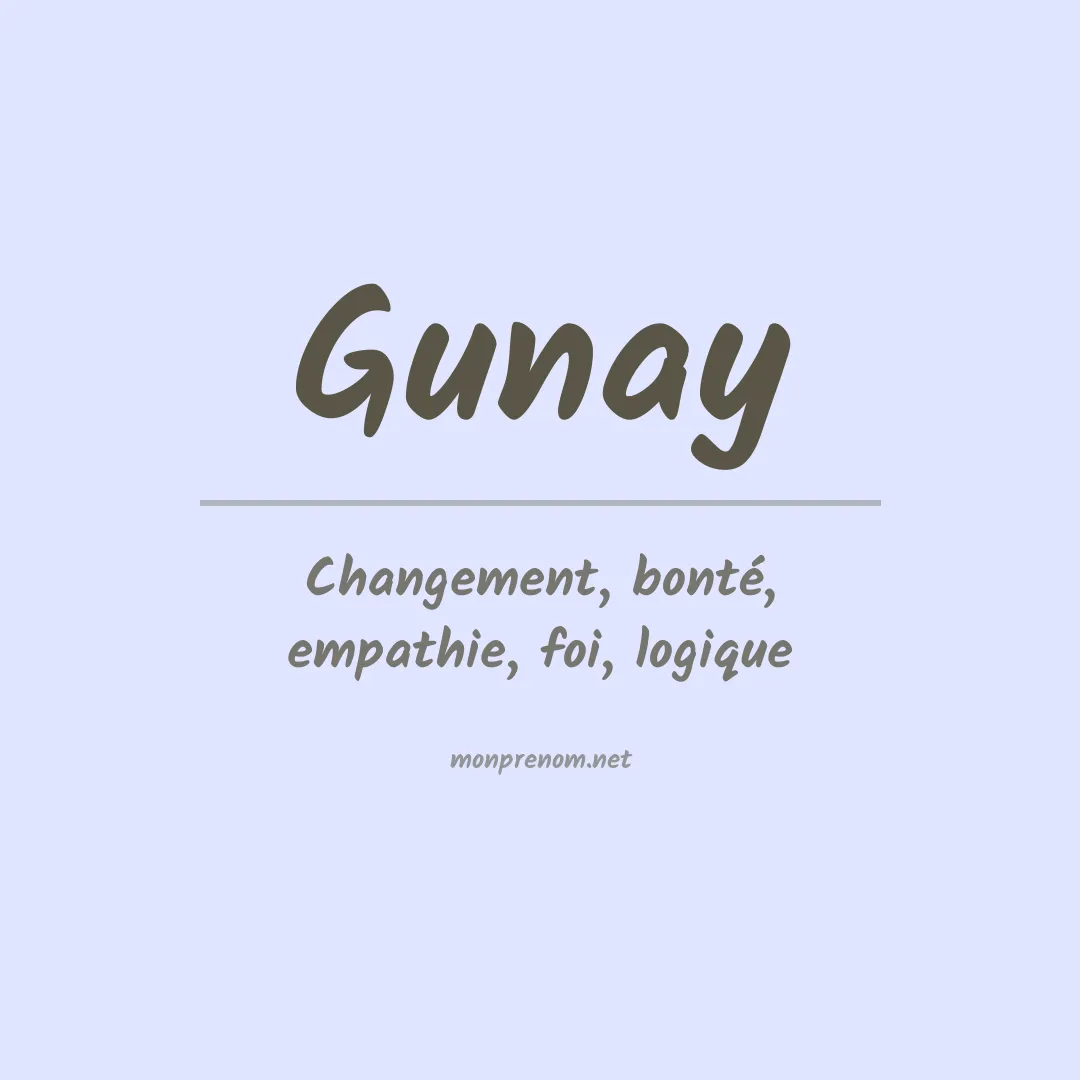 Signification du prénom Gunay