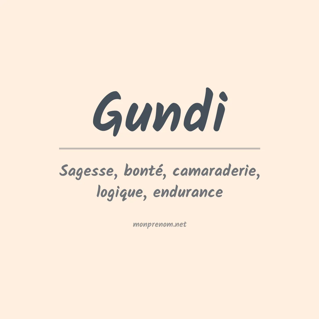 Signification du prénom Gundi