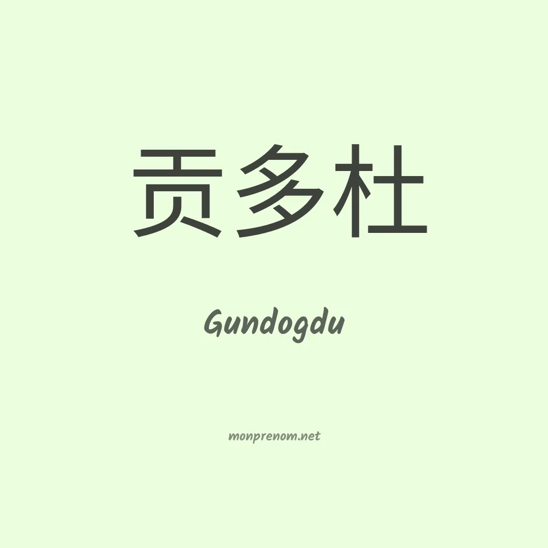 Gundogdu en chinois