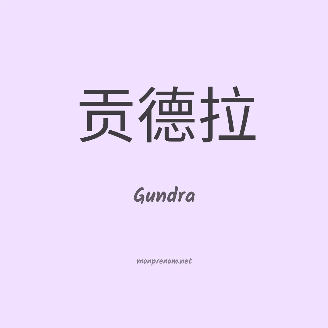 Gundra en chinois