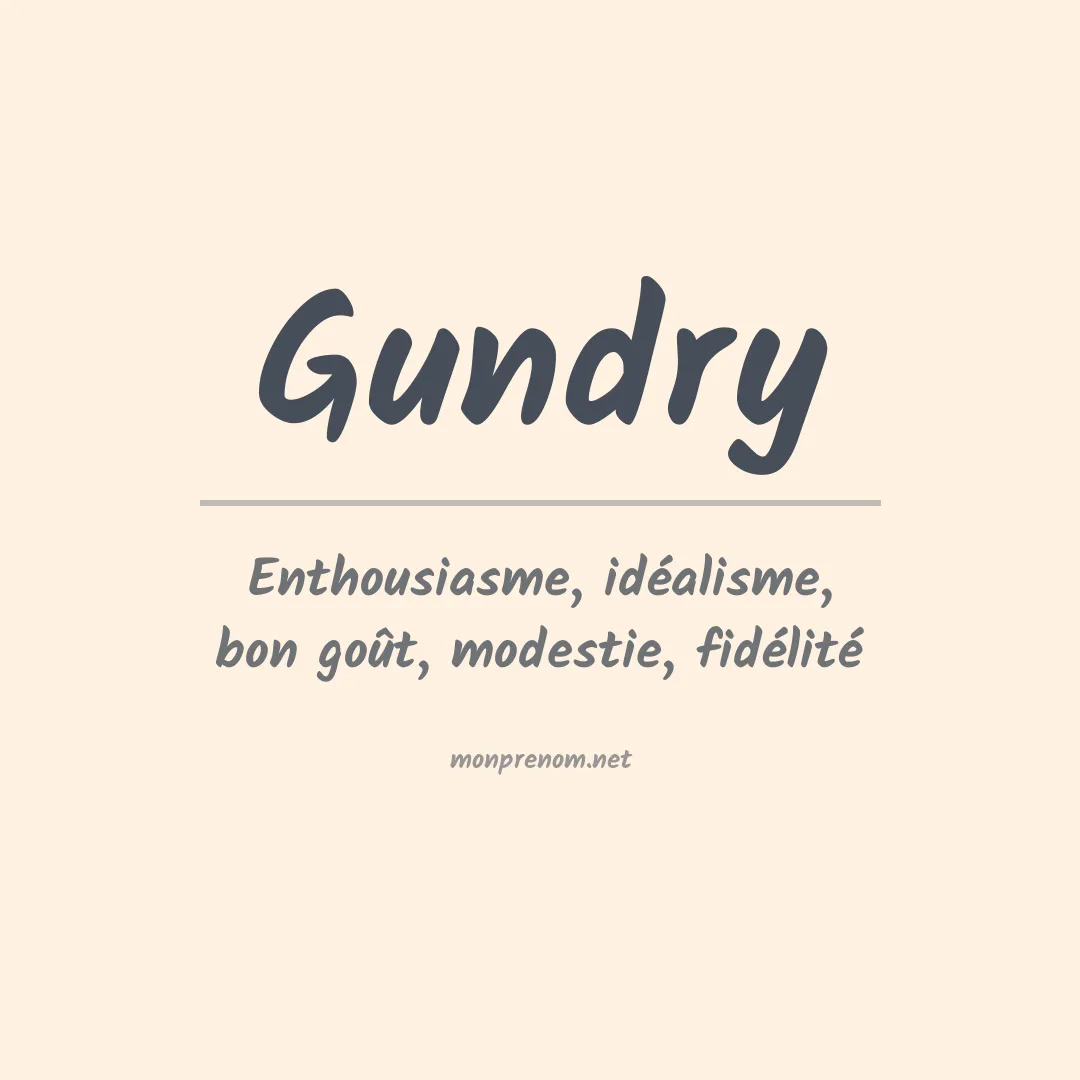 Prénom Gundry