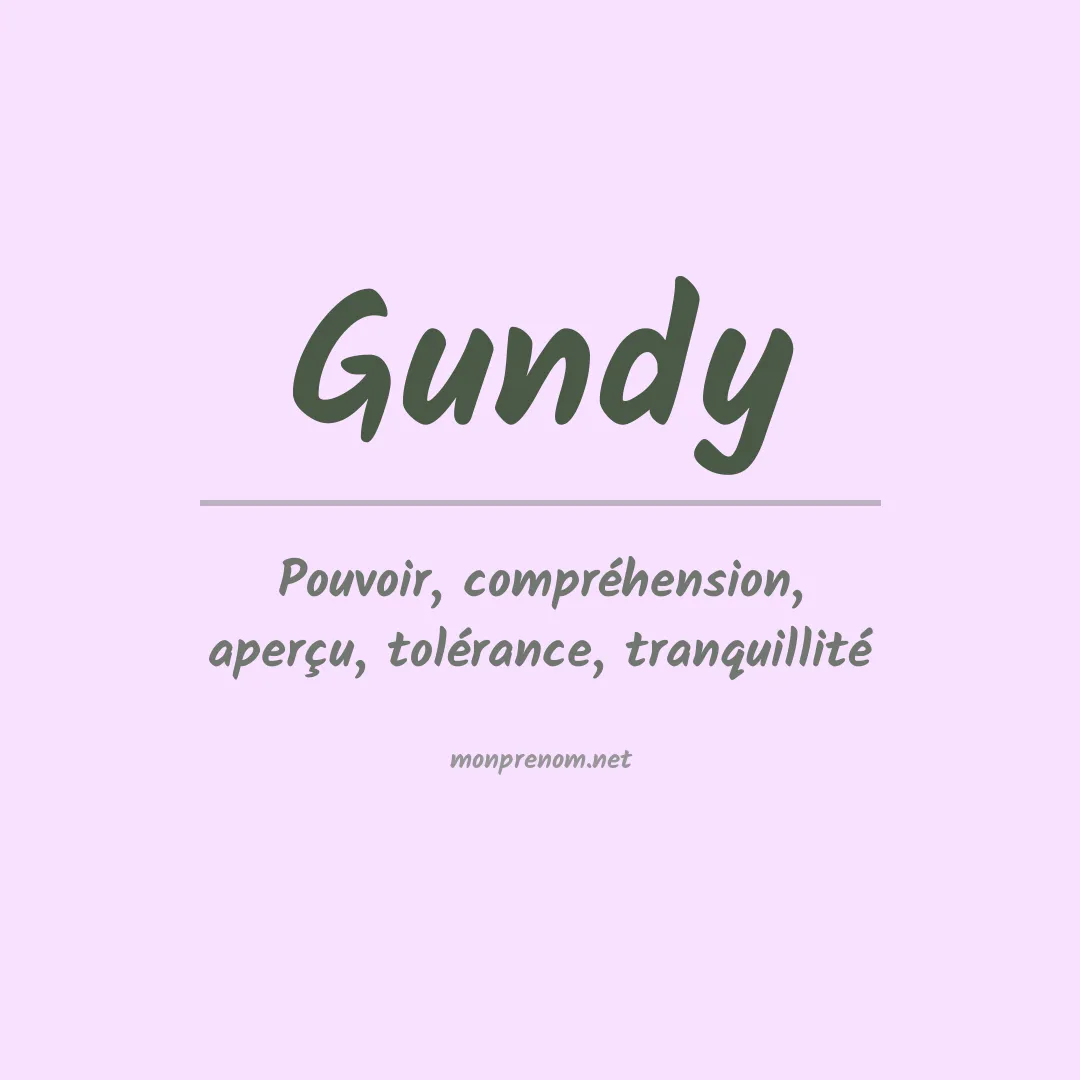 Prénom Gundy