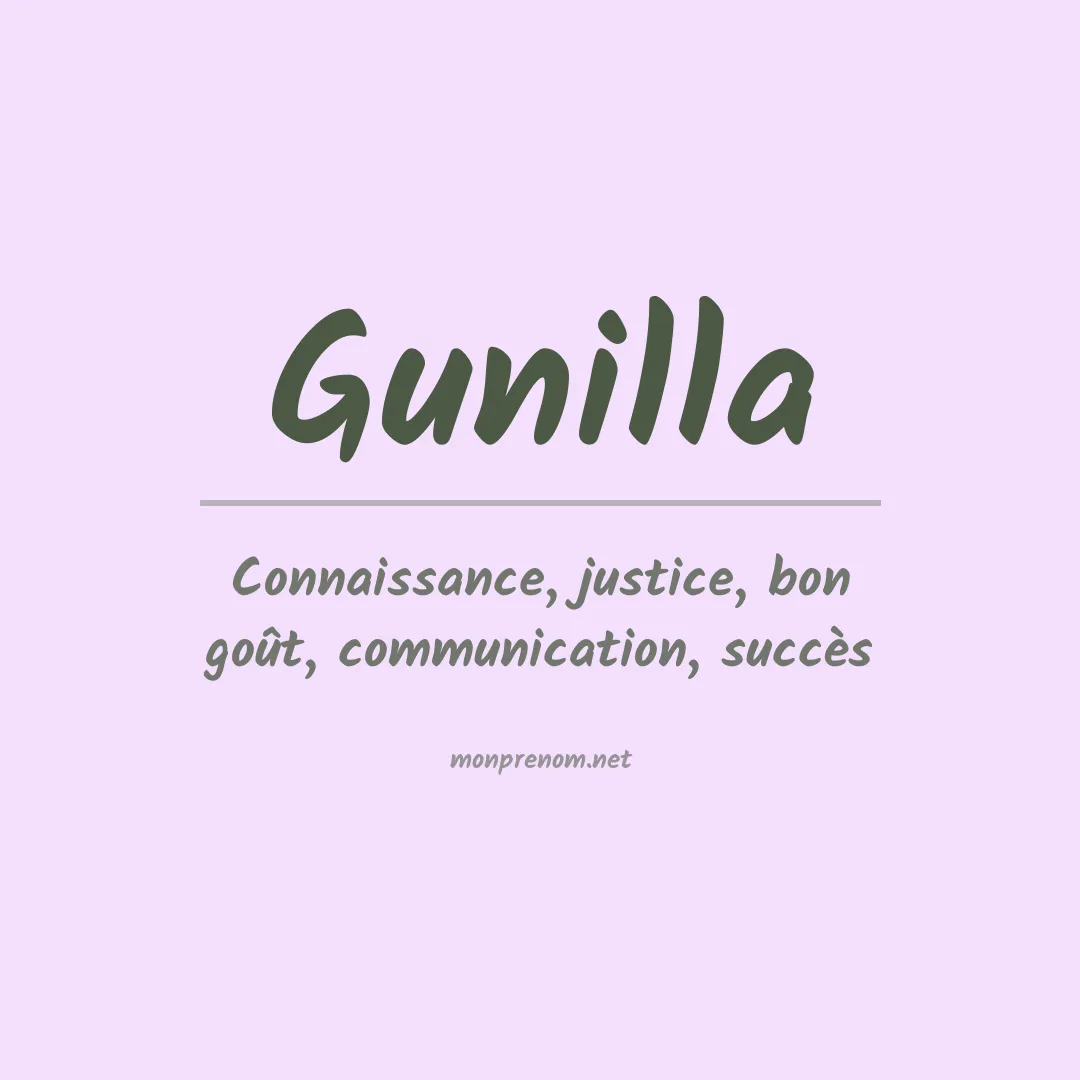 Signification du prénom Gunilla