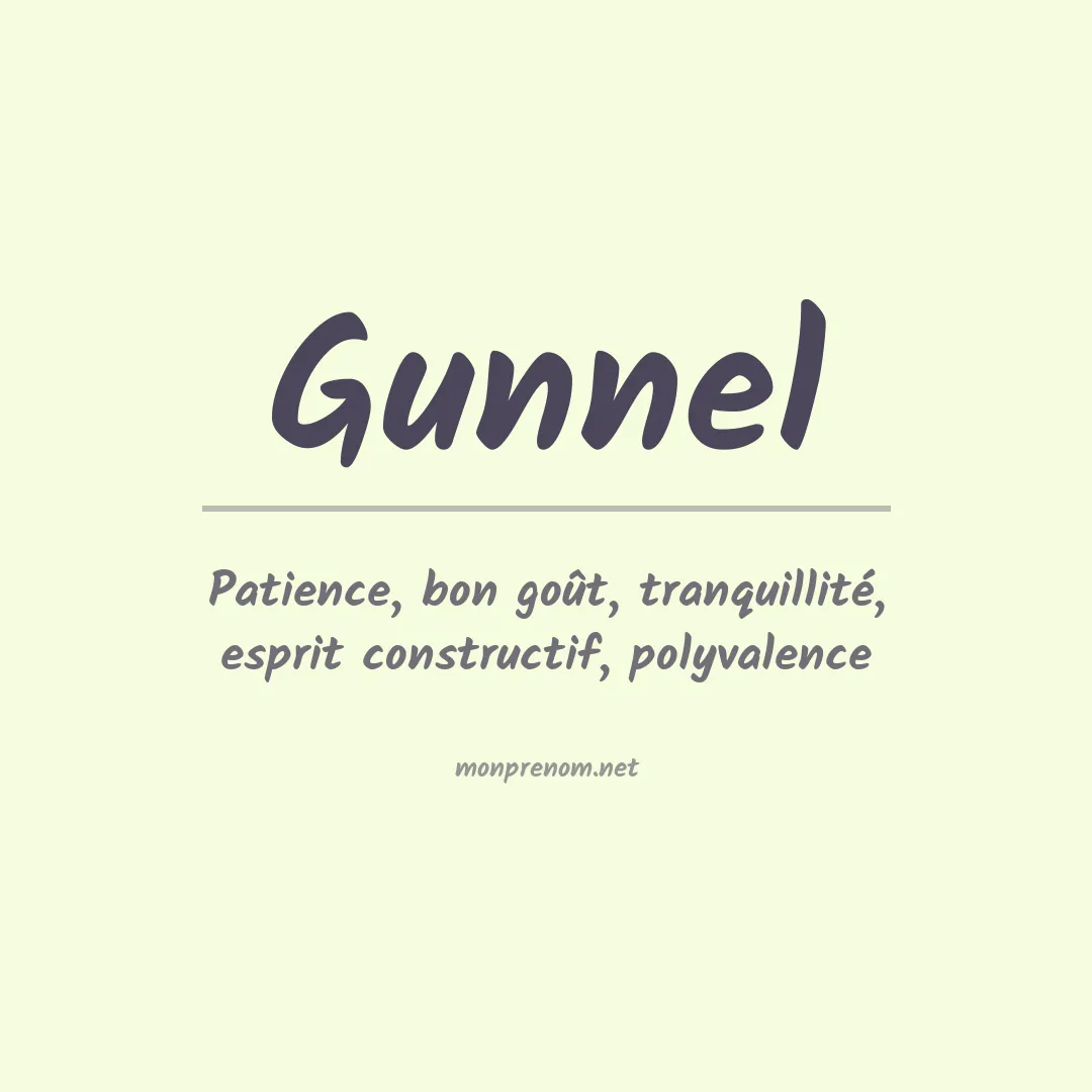 Signification du prénom Gunnel