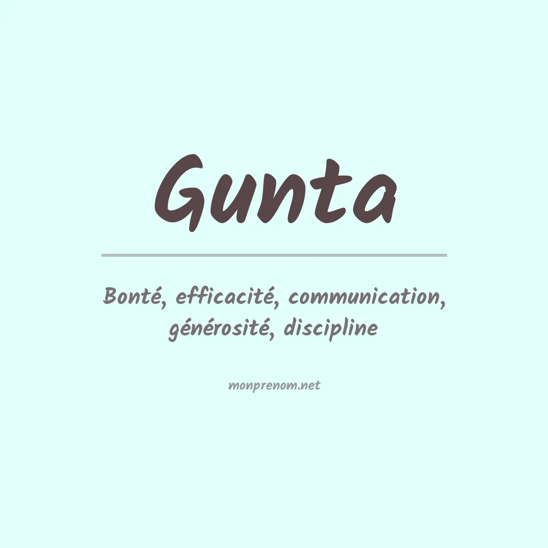 Signification du prénom Gunta