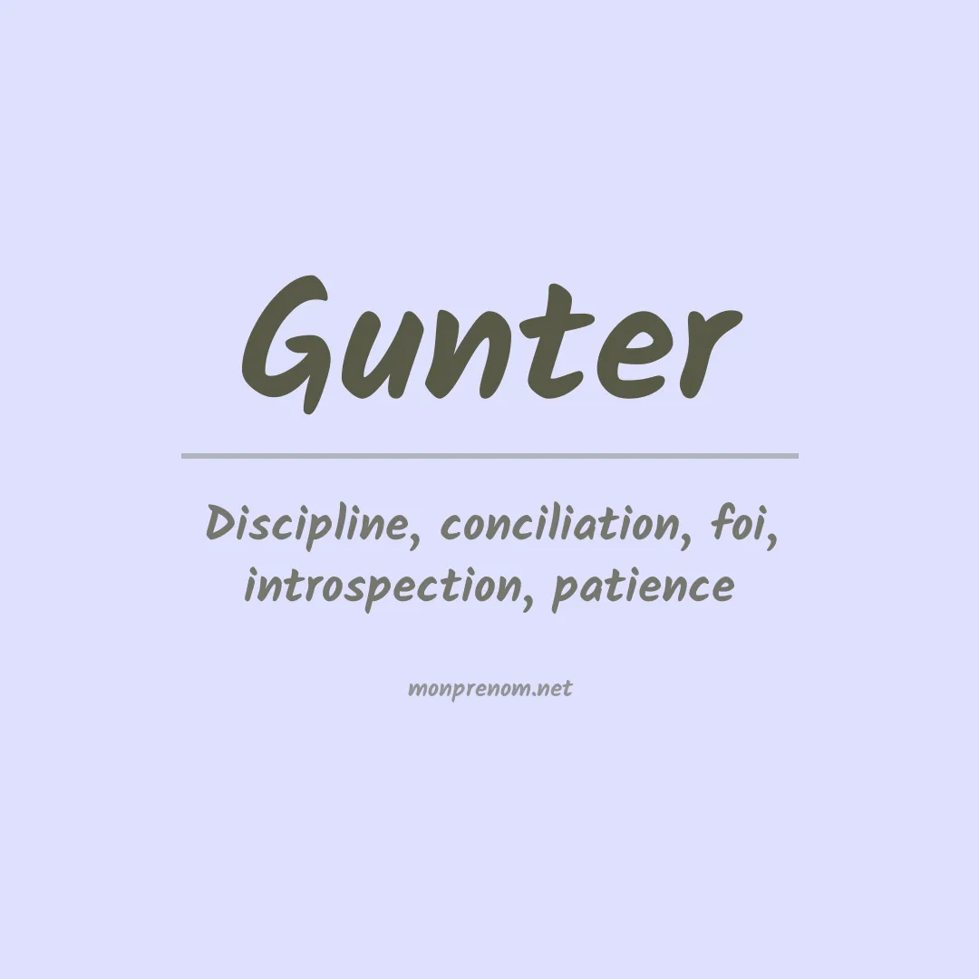 Prénom Gunter