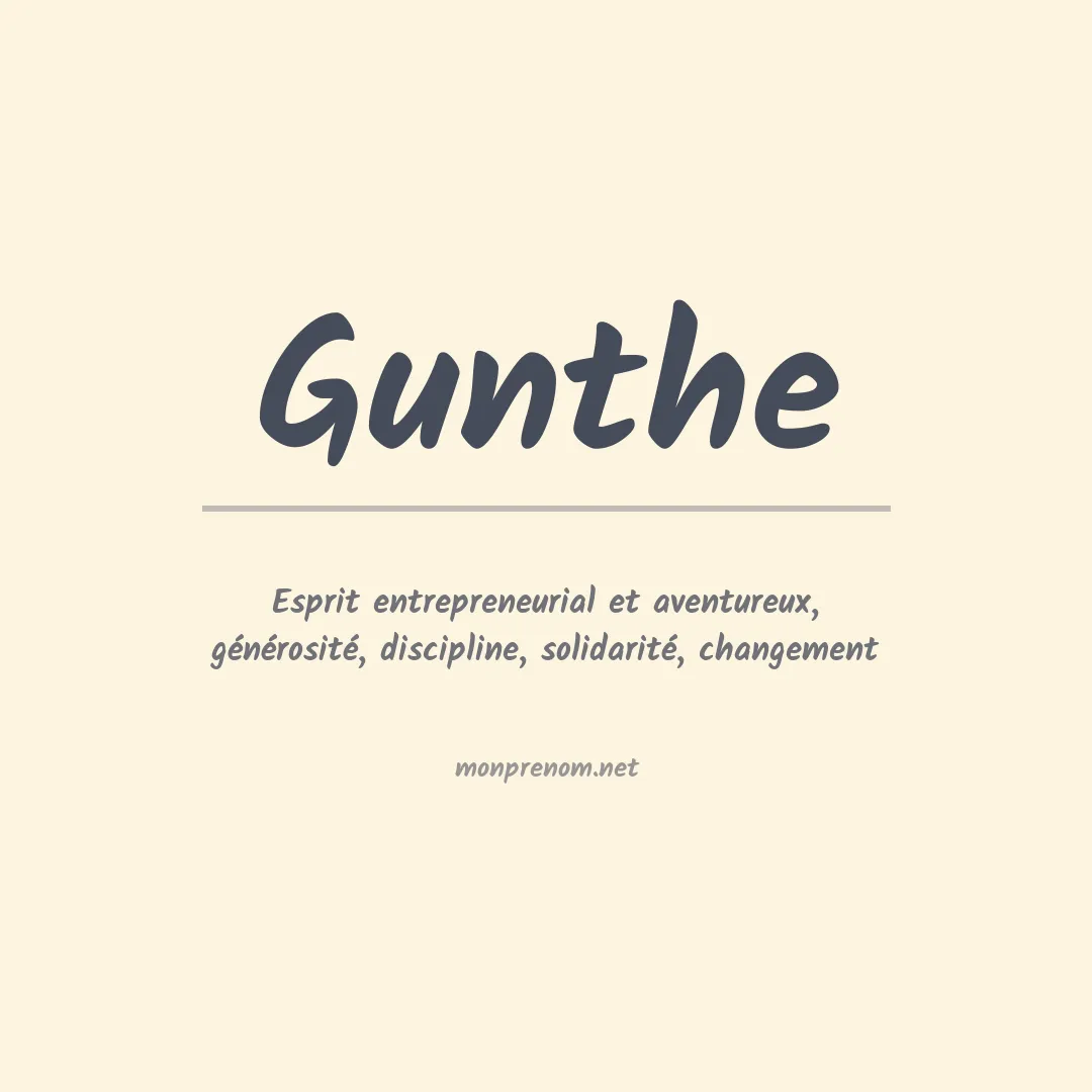 Signification du prénom Gunthe