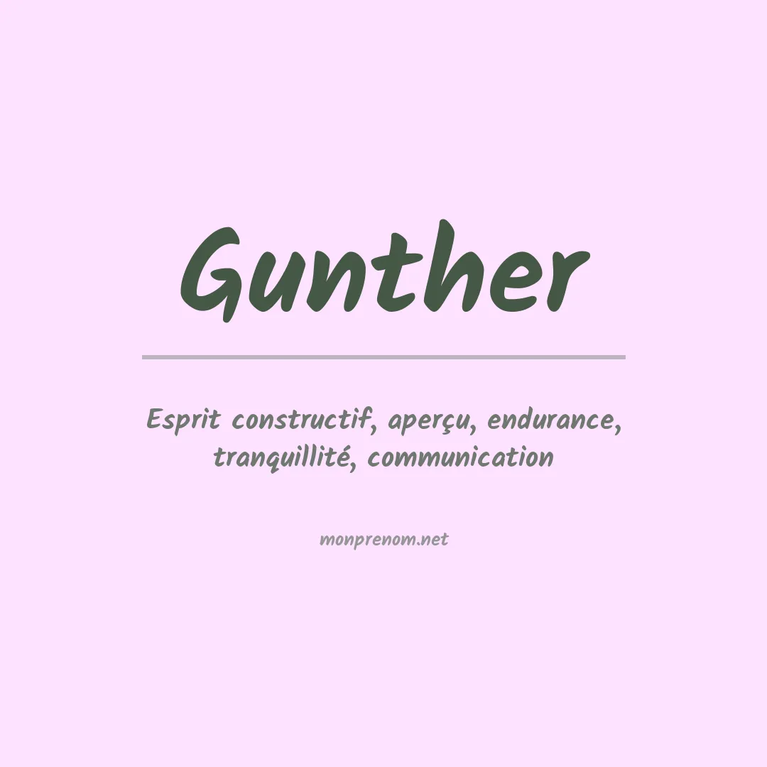 Prénom Gunther