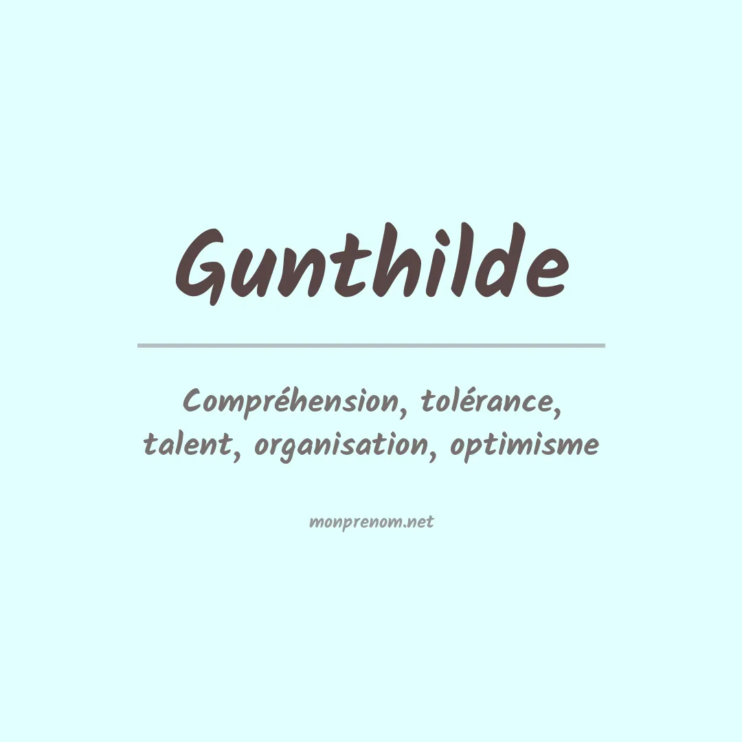 Signification du prénom Gunthilde