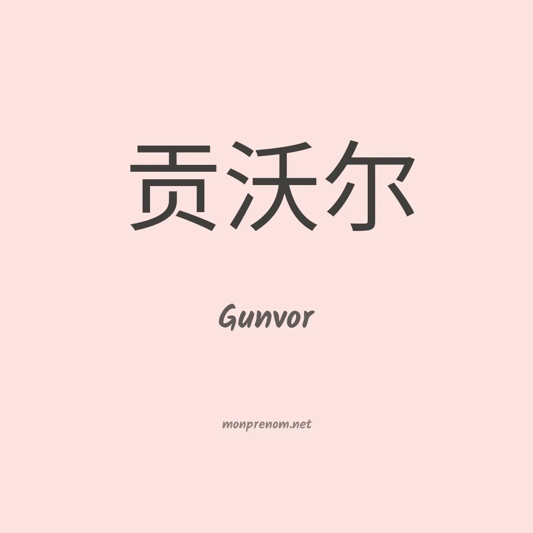 Gunvor en chinois