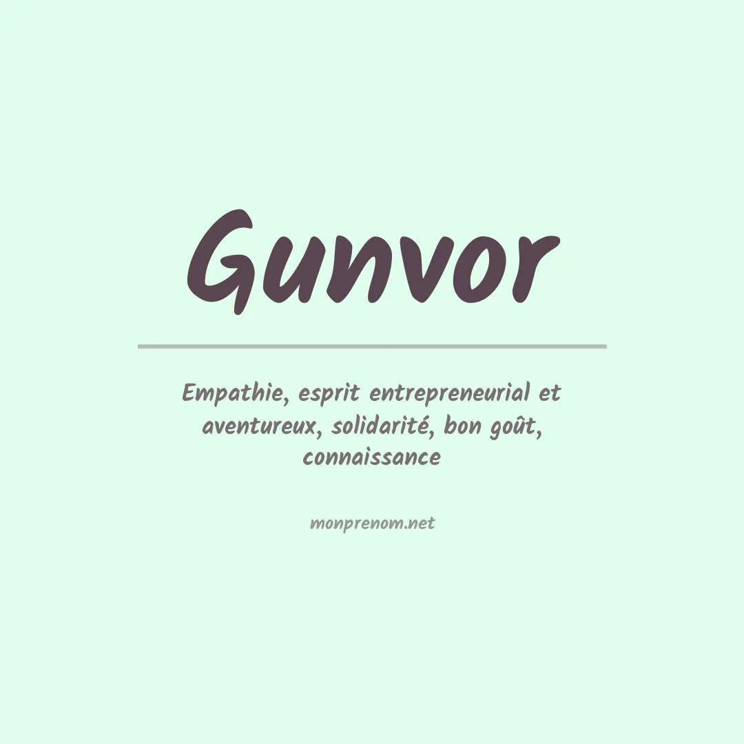Signification du prénom Gunvor