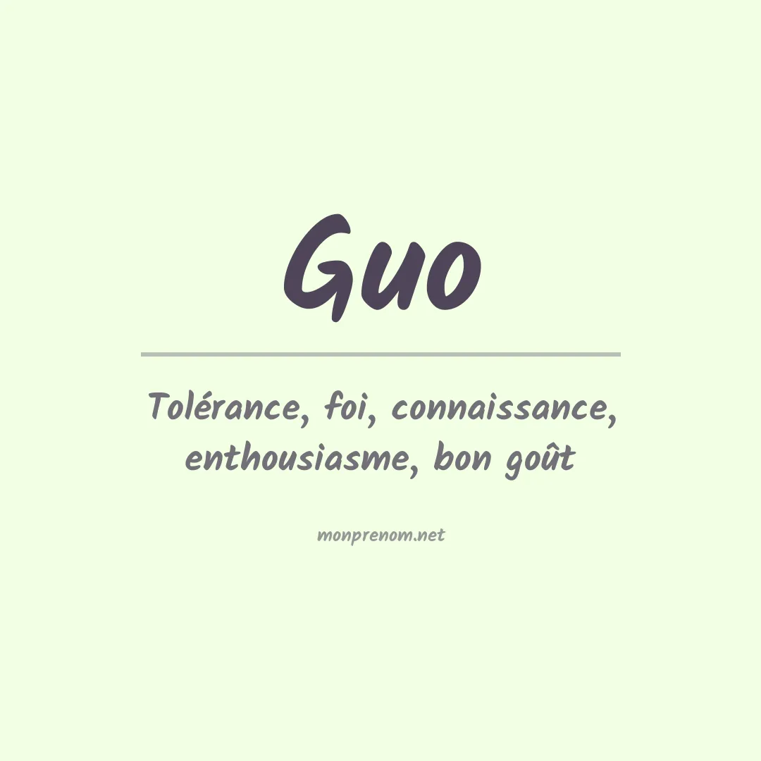 Prénom Guo