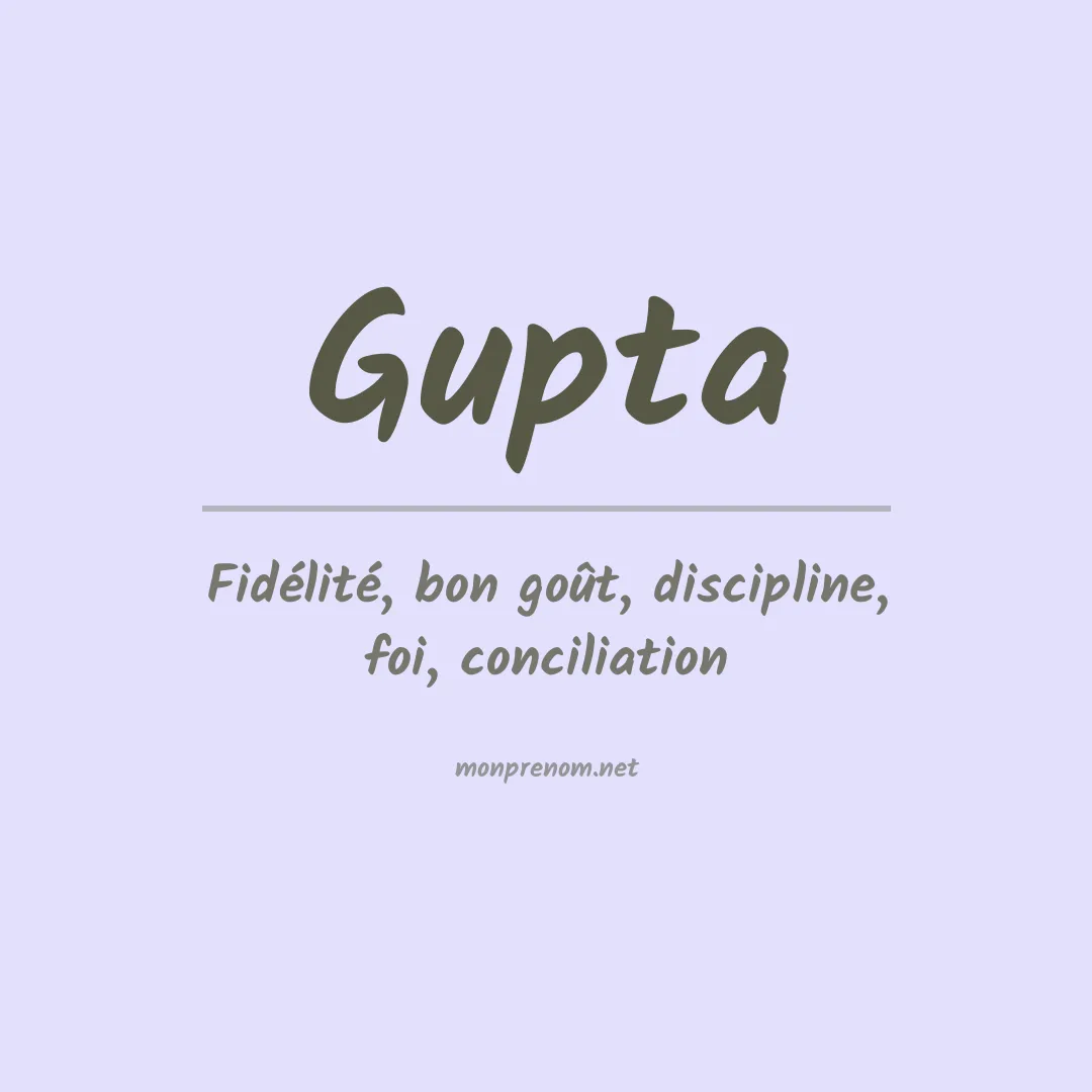 Prénom Gupta