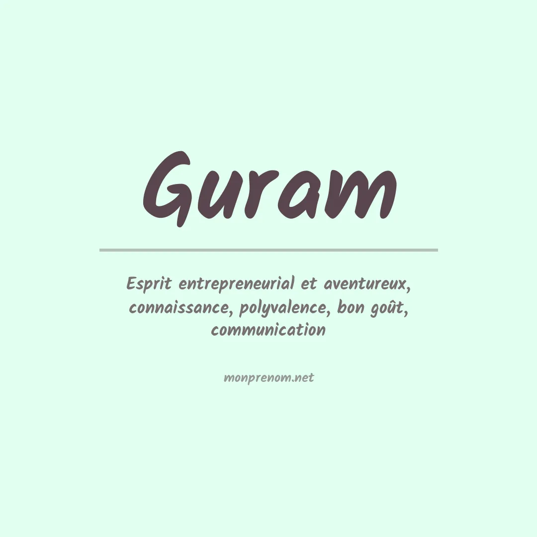 Signification du prénom Guram