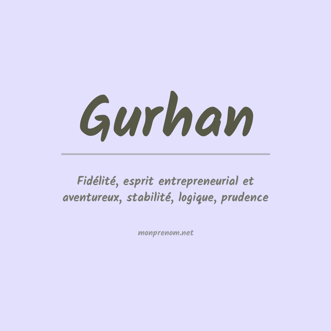 Signification du prénom Gurhan