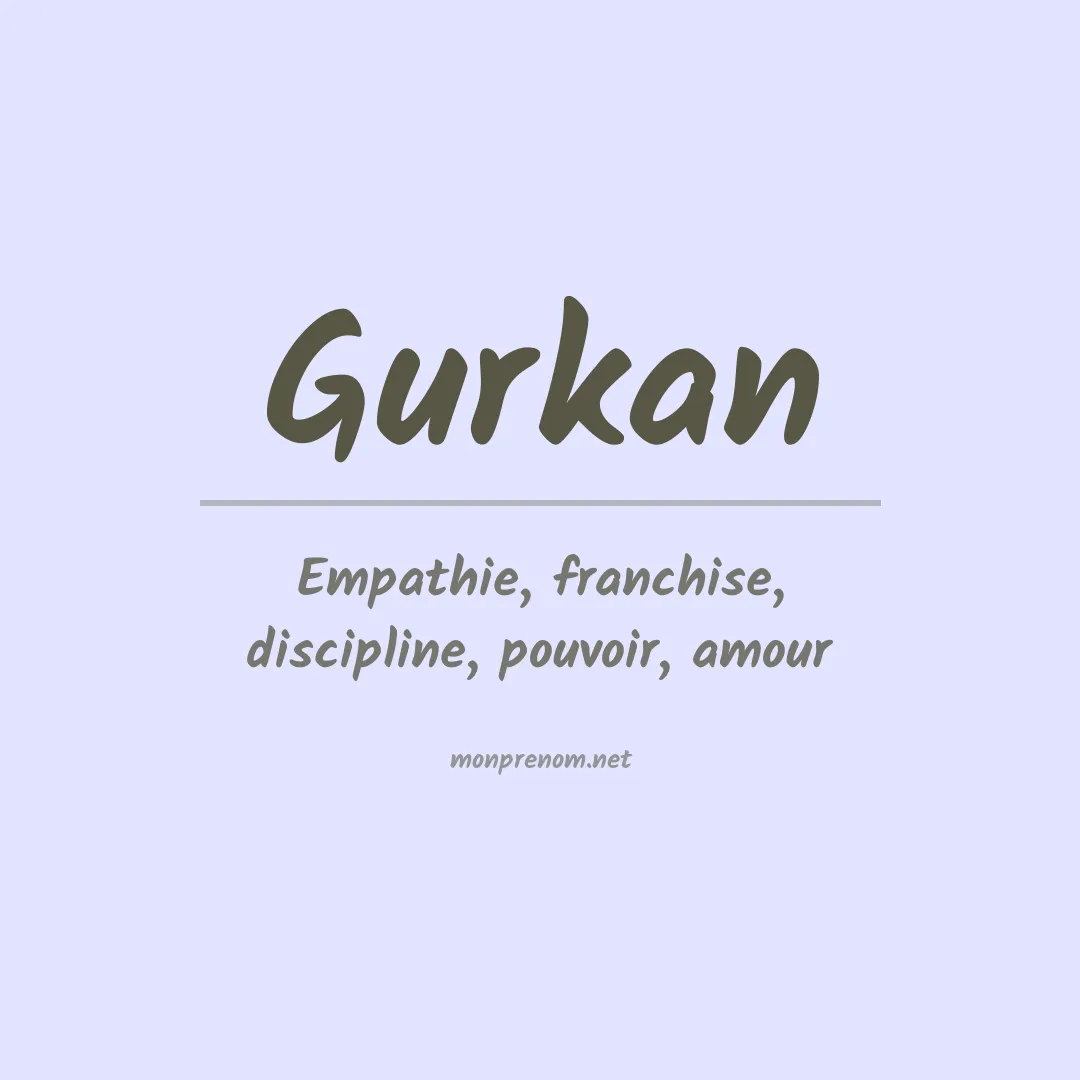 Signification du prénom Gurkan