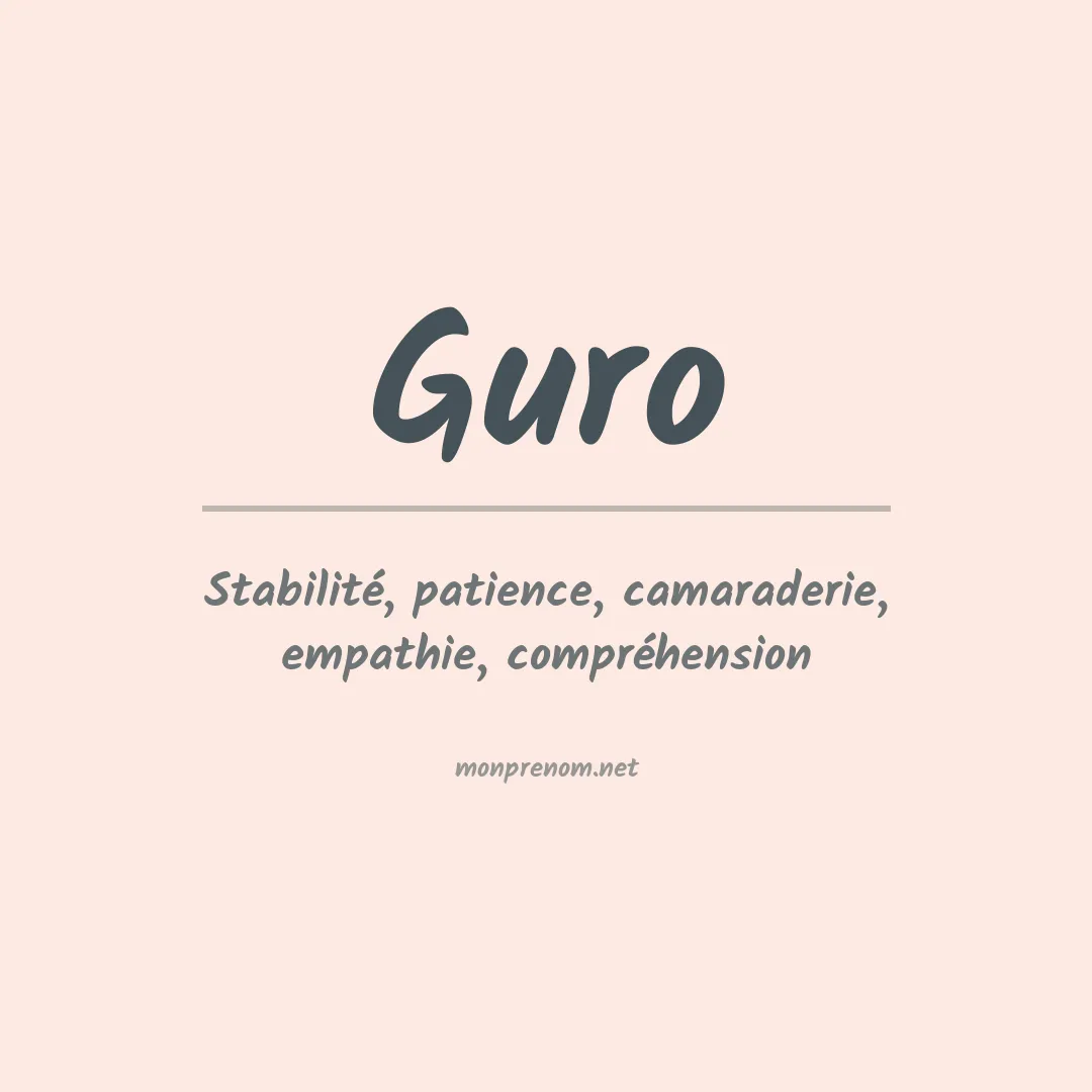 Signification du prénom Guro