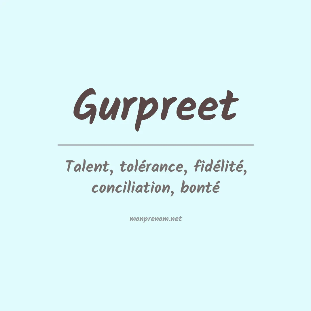 Signification du prénom Gurpreet