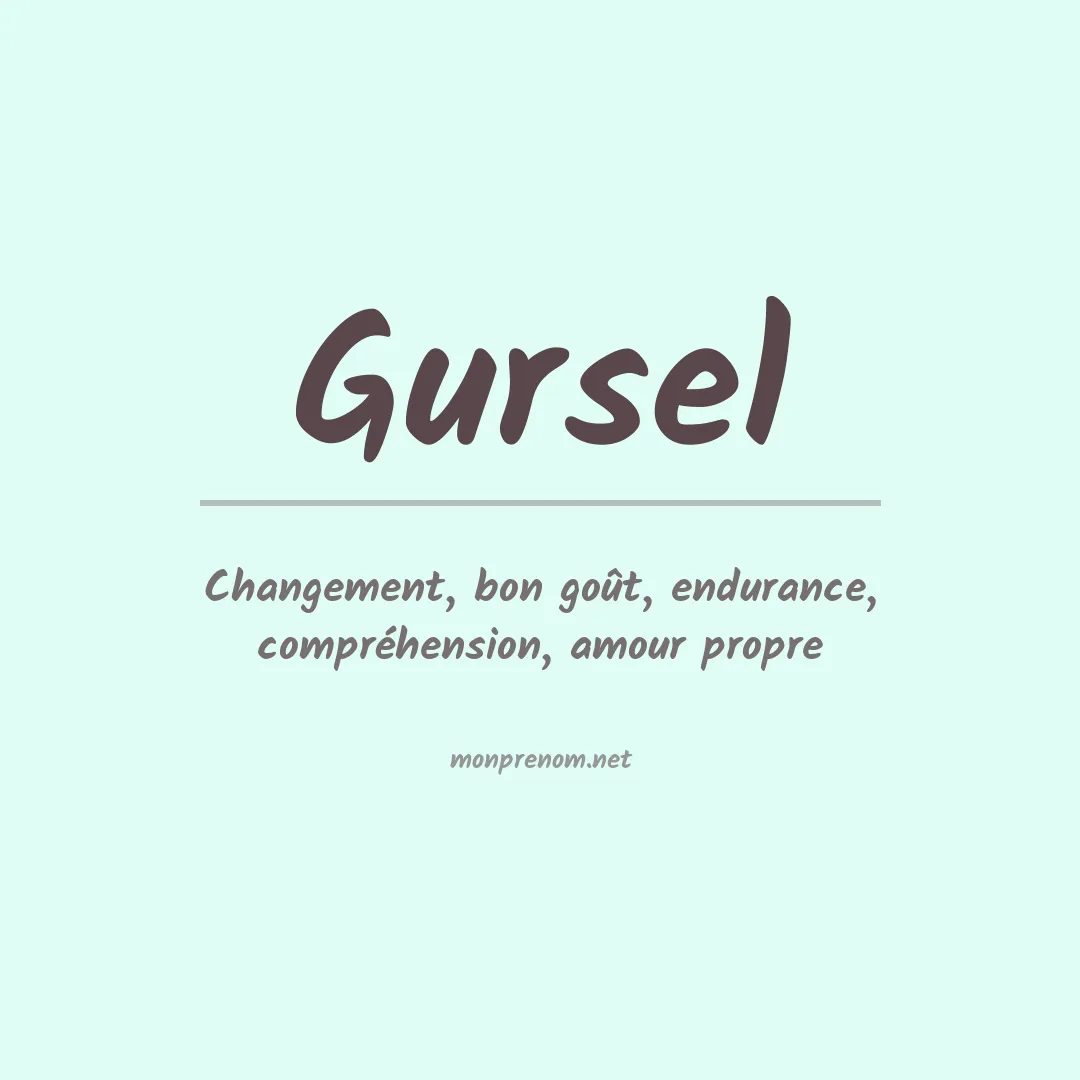 Prénom Gursel