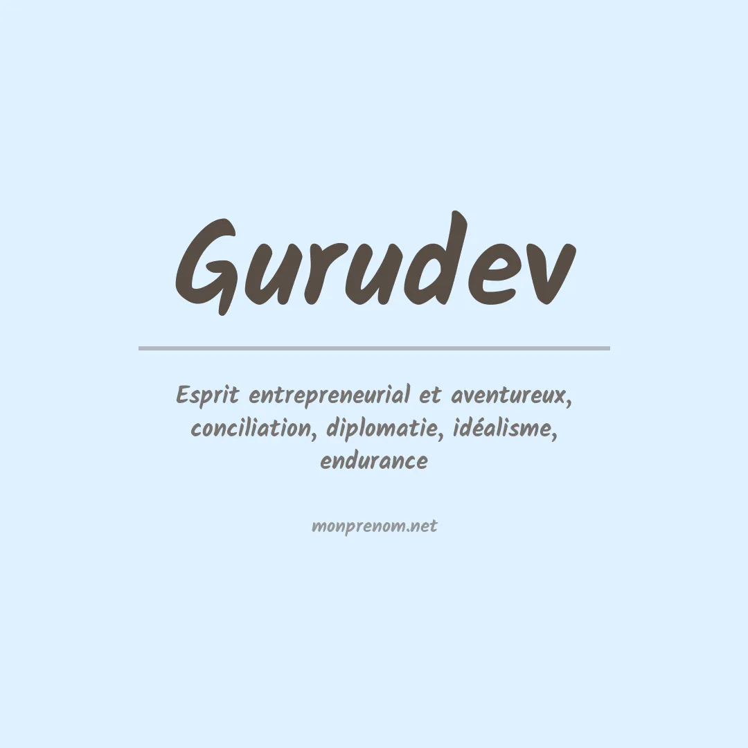 Signification du prénom Gurudev