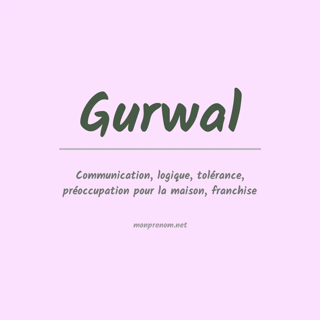 Signification du prénom Gurwal