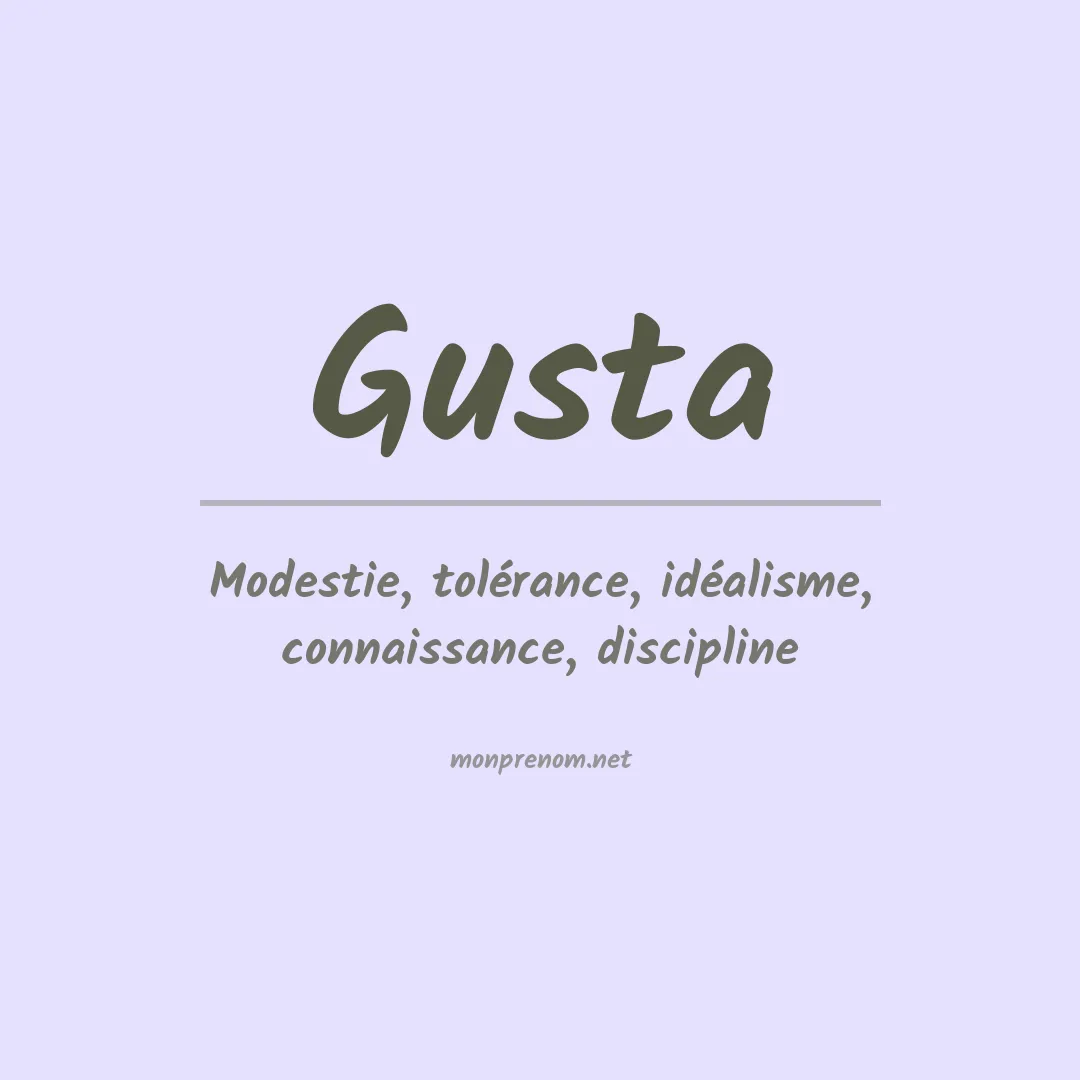 Prénom Gusta