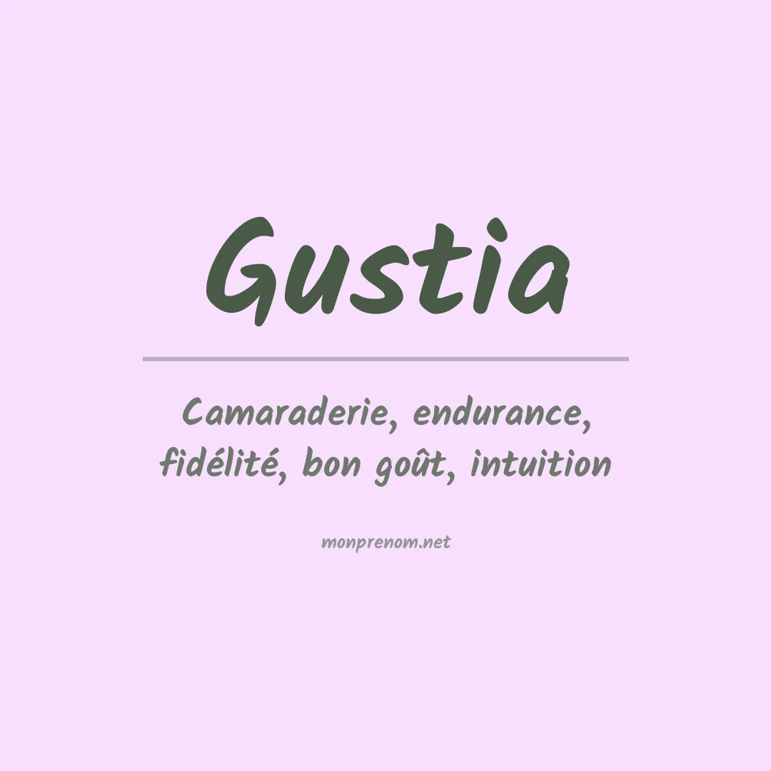 Prénom Gustia