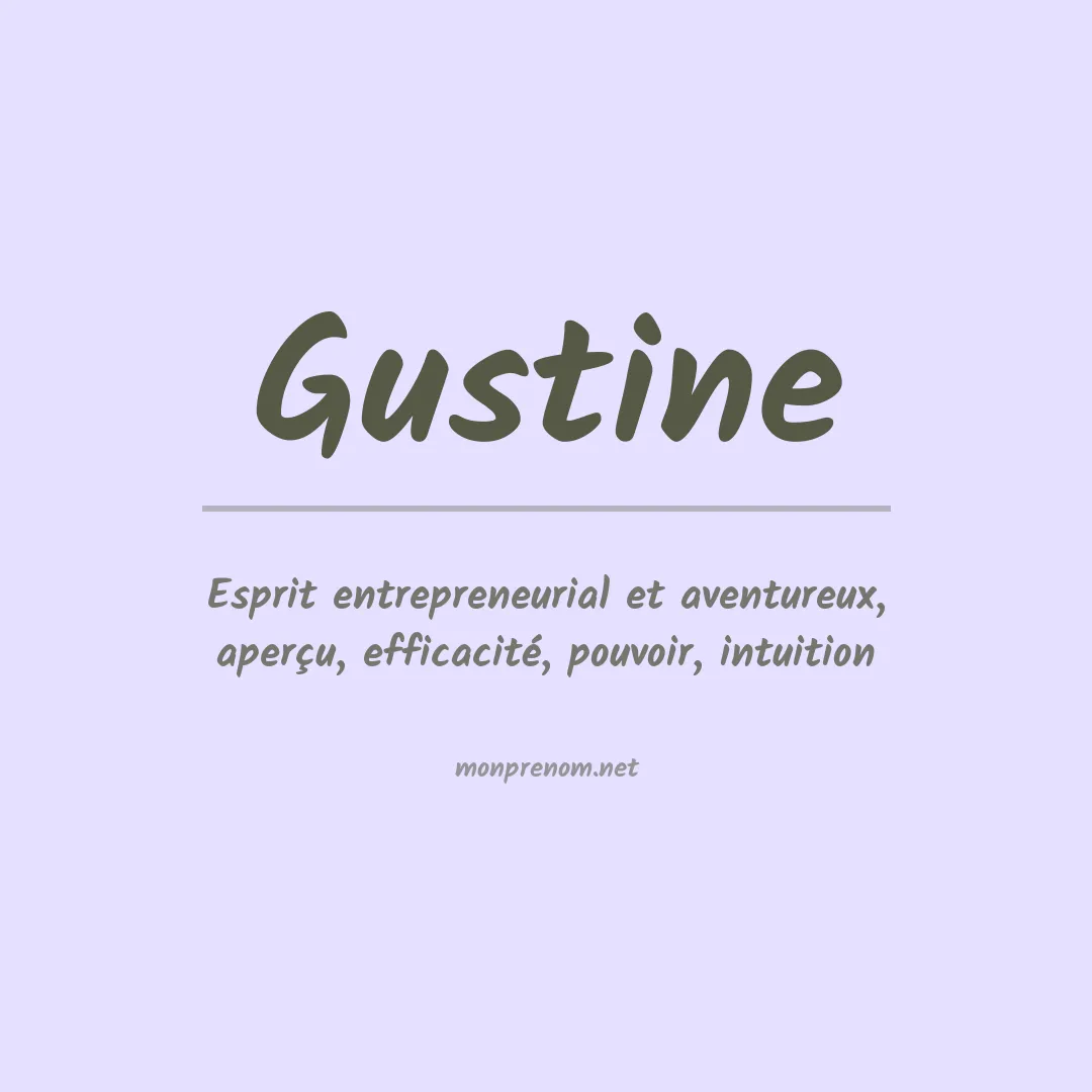 Prénom Gustine