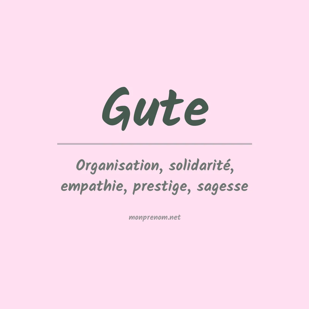 Prénom Gute