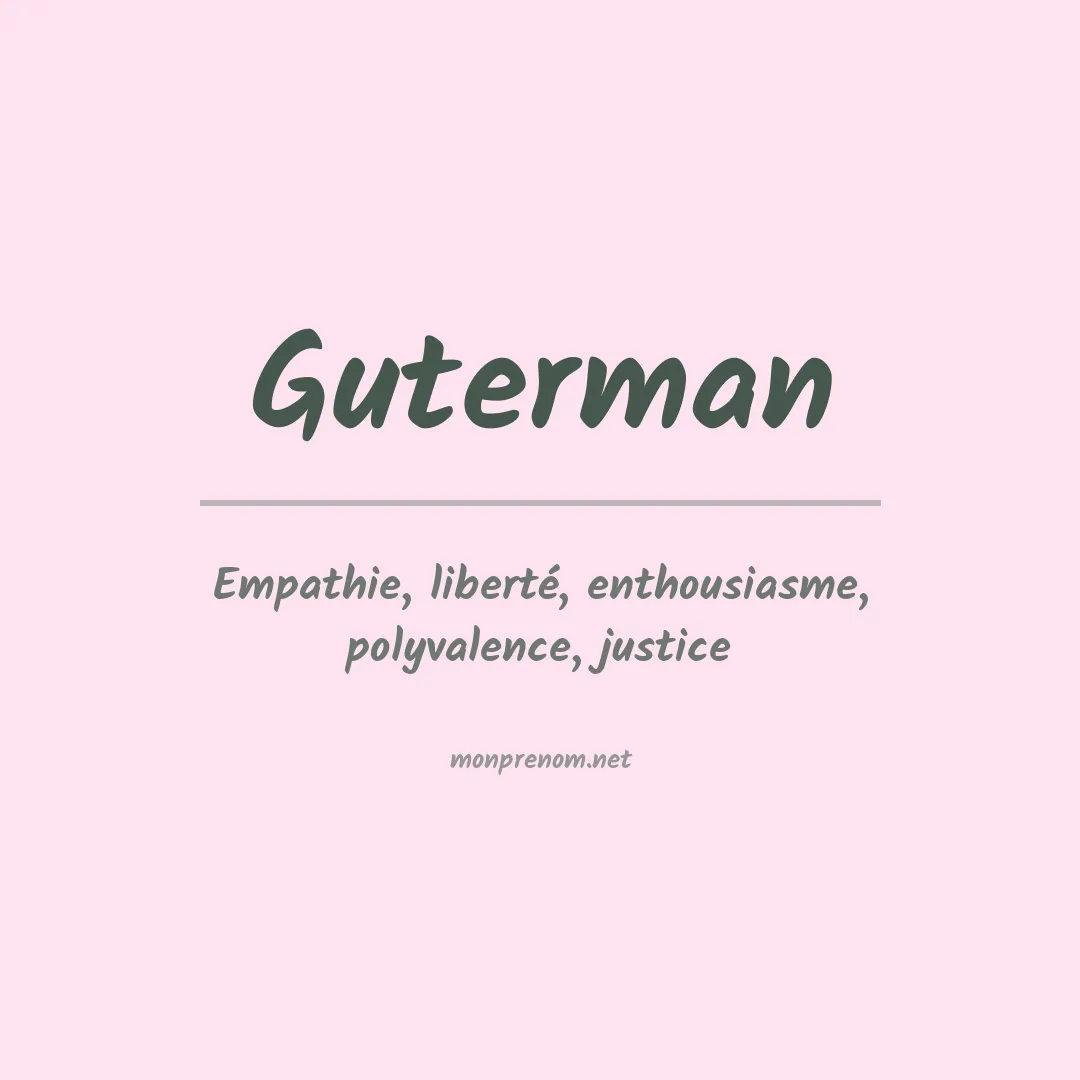 Prénom Guterman