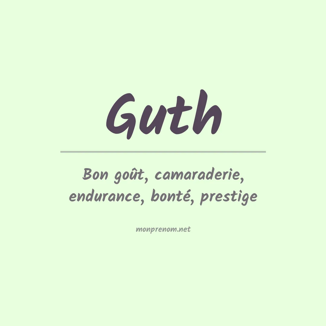 Prénom Guth