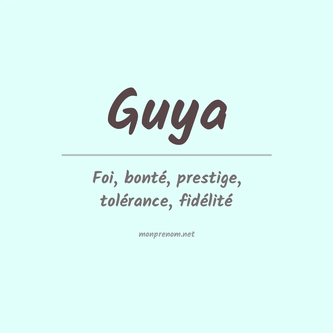 Signification du prénom Guya