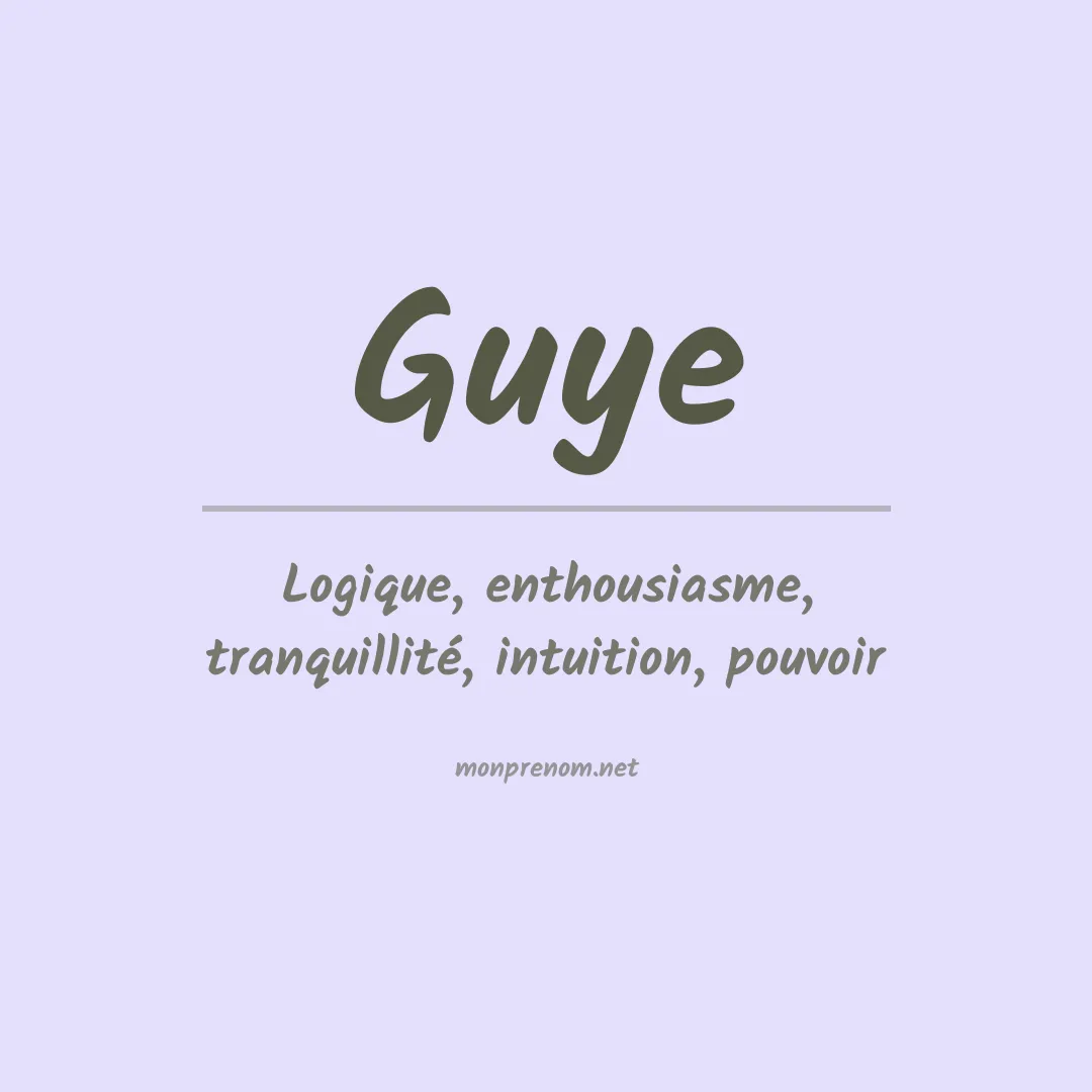 Prénom Guye