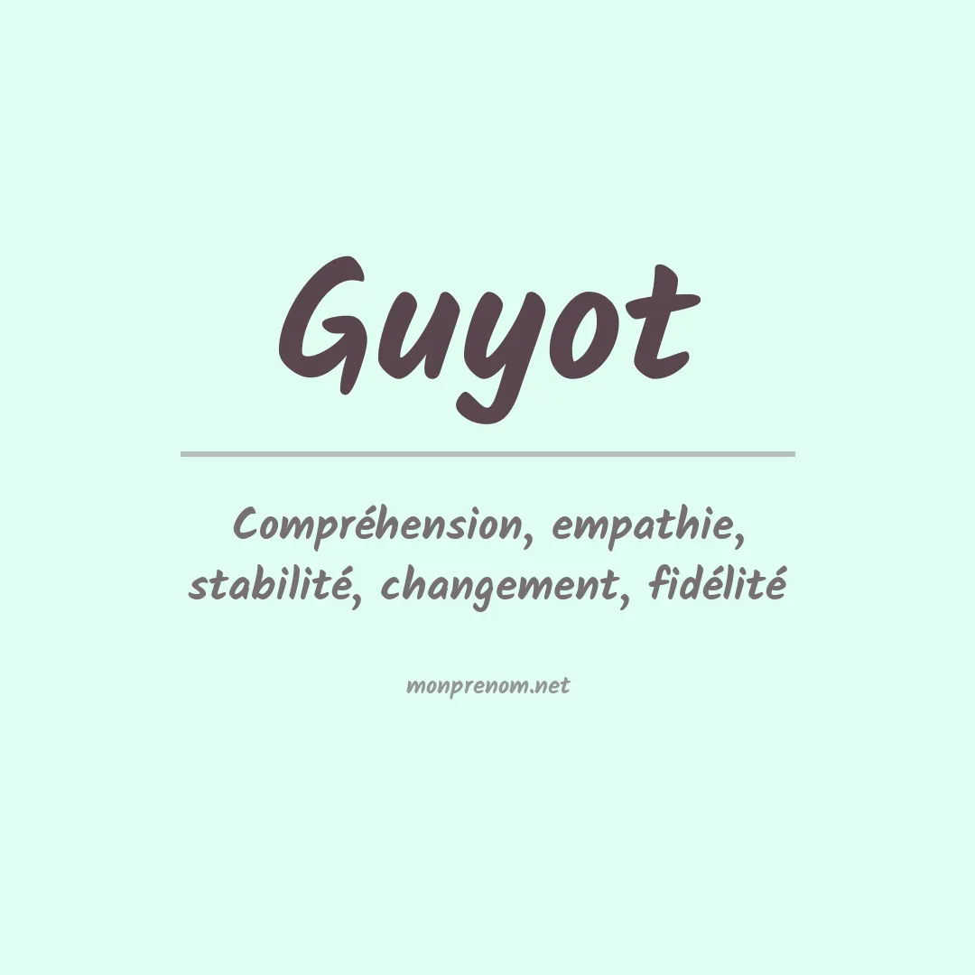Prénom Guyot