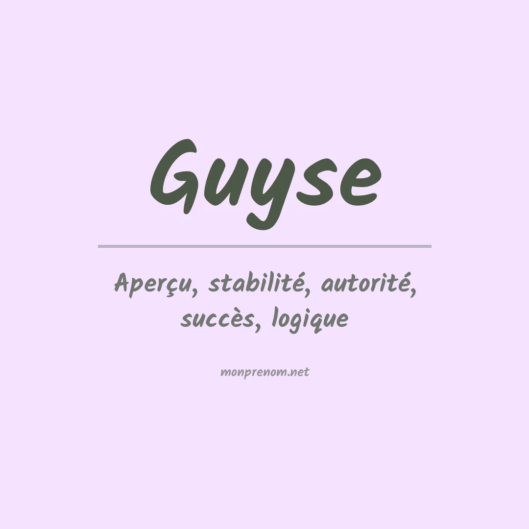 Prénom Guyse
