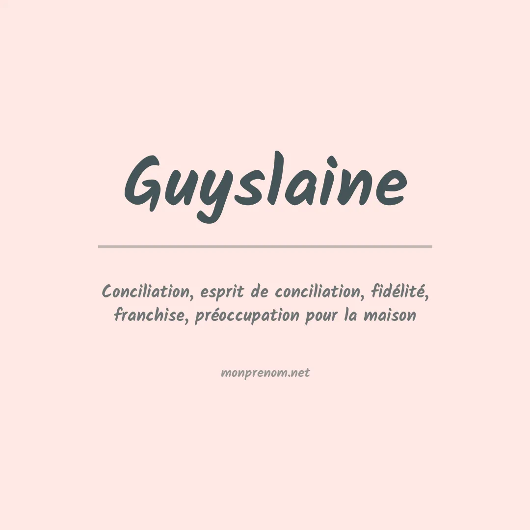 Prénom Guyslaine
