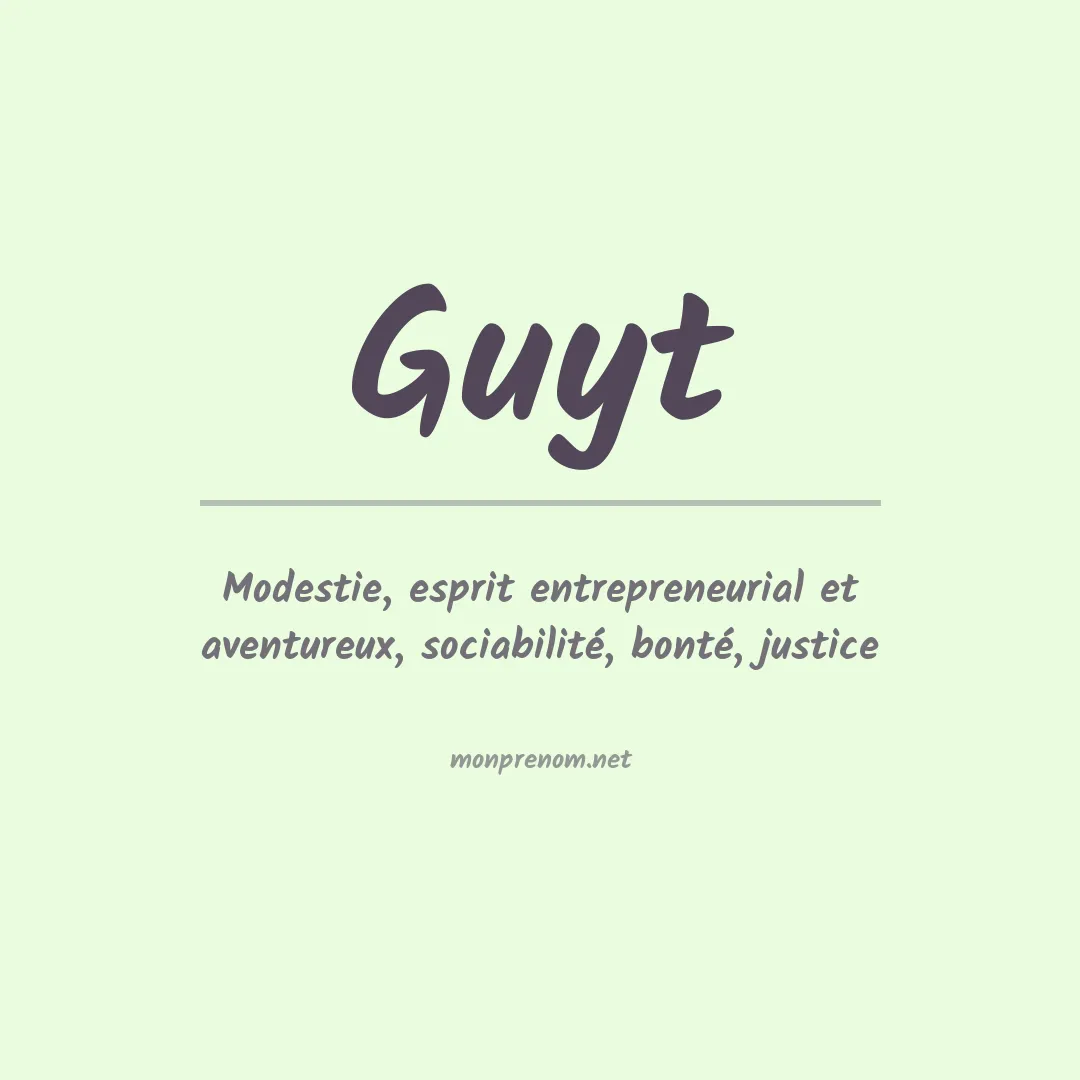 Signification du prénom Guyt
