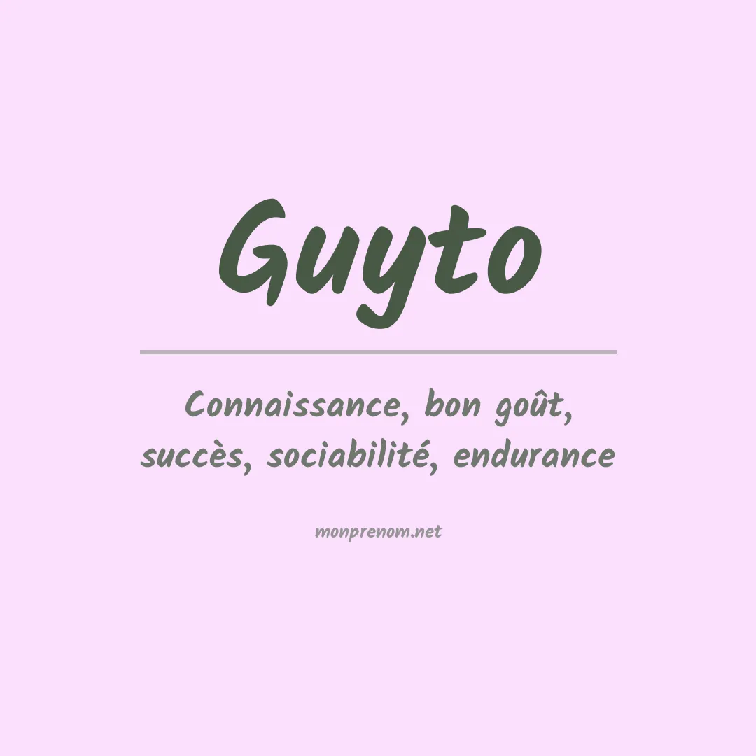 Prénom Guyto