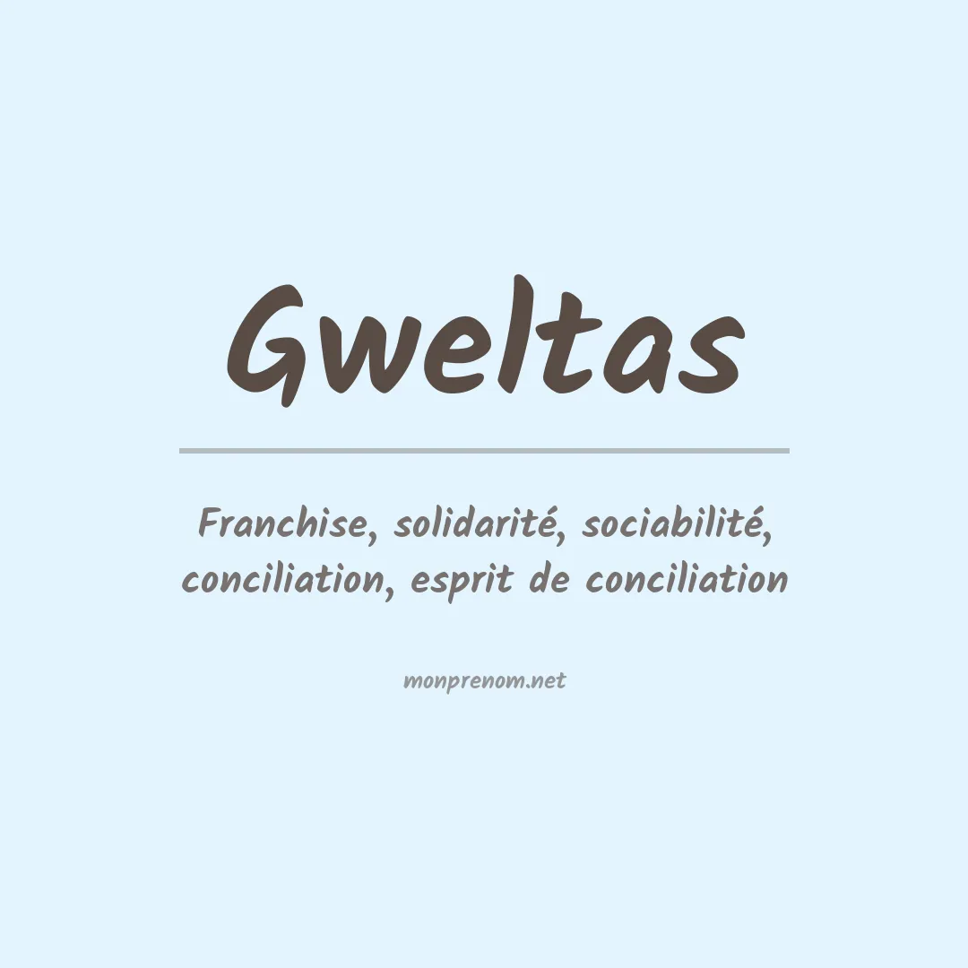 Signification du prénom Gweltas