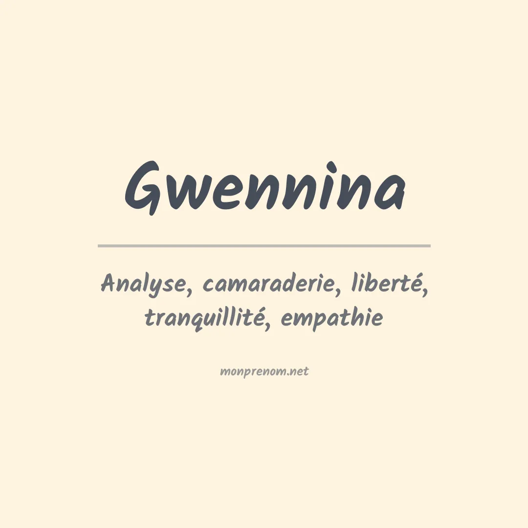 Signification du prénom Gwennina