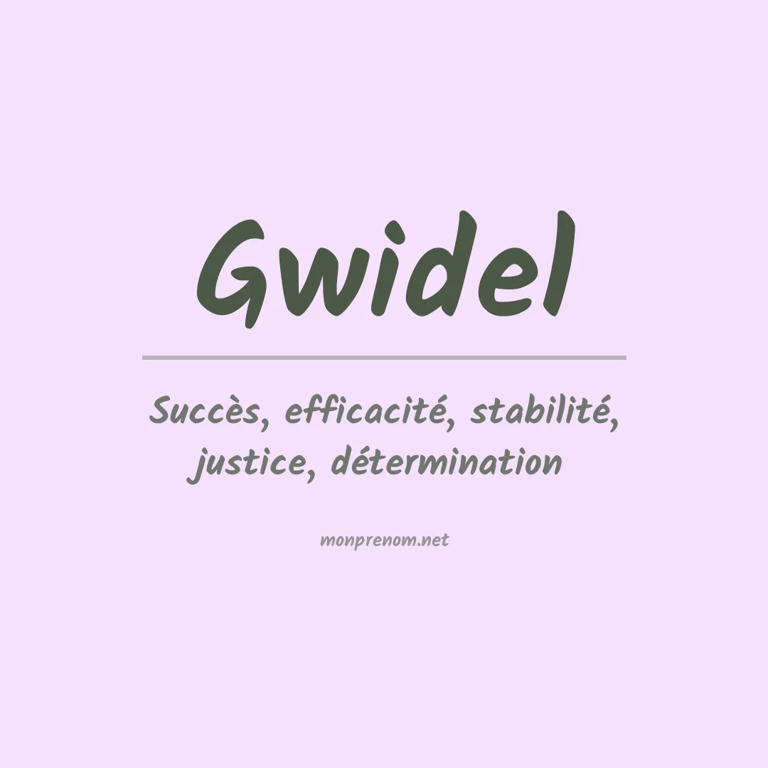 Prénom Gwidel