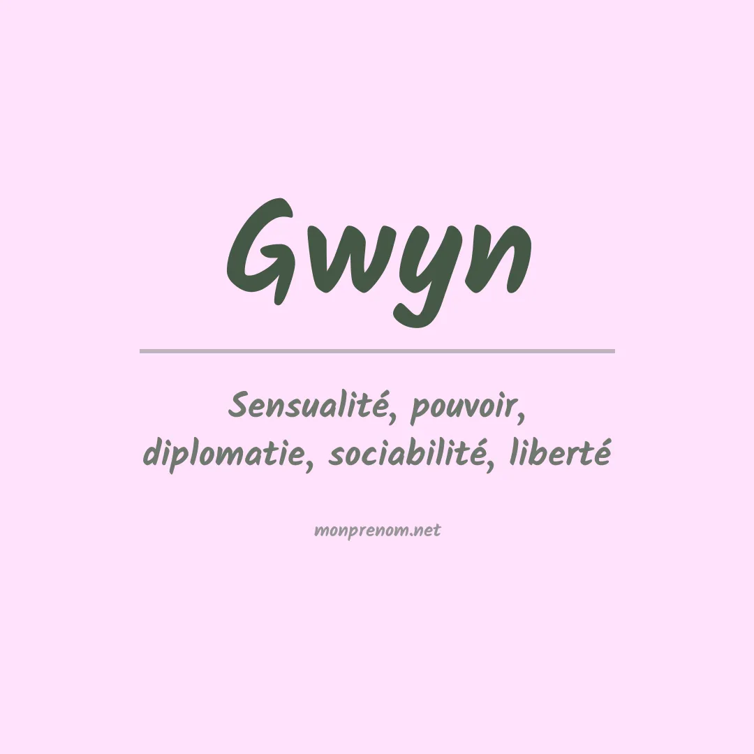 Prénom Gwyn