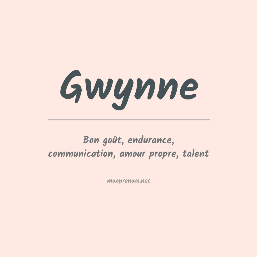 Prénom Gwynne