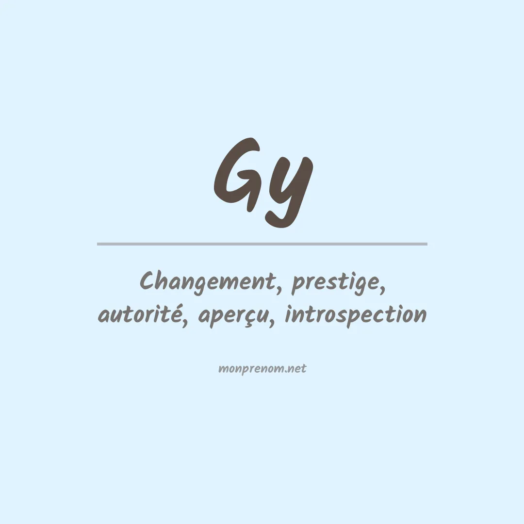 Signification du prénom Gy
