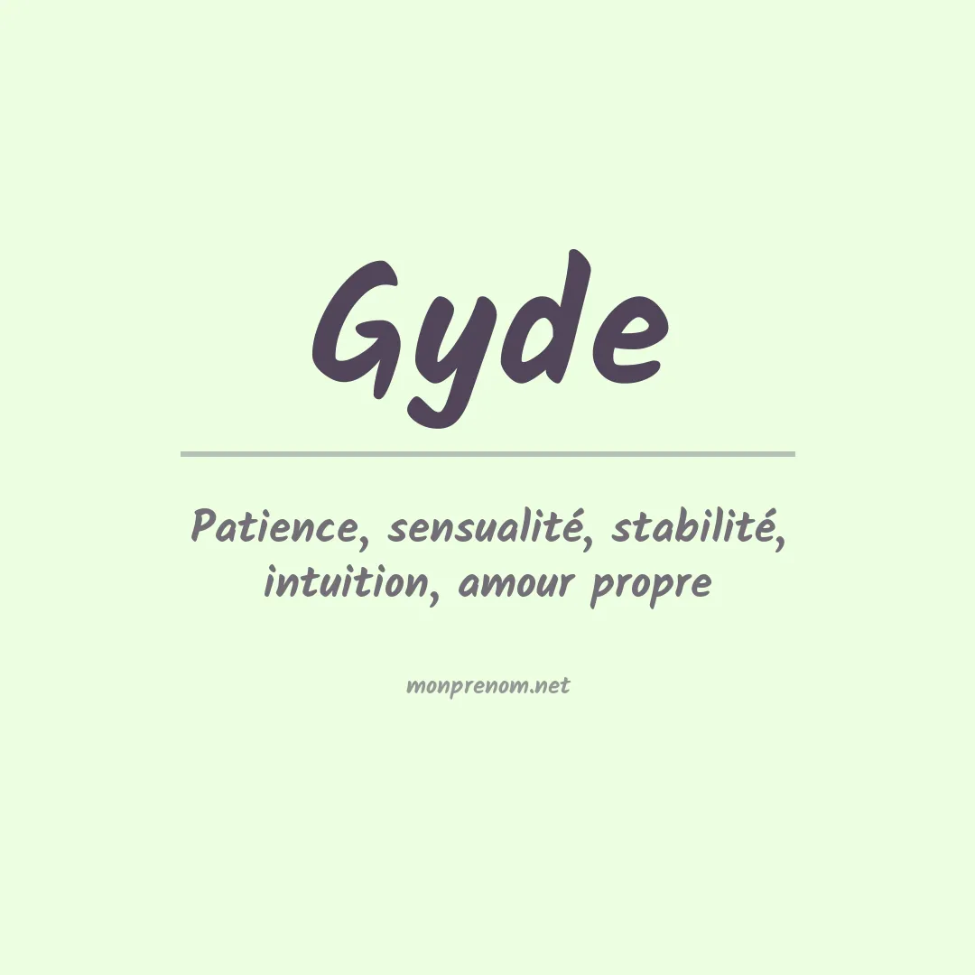 Signification du prénom Gyde
