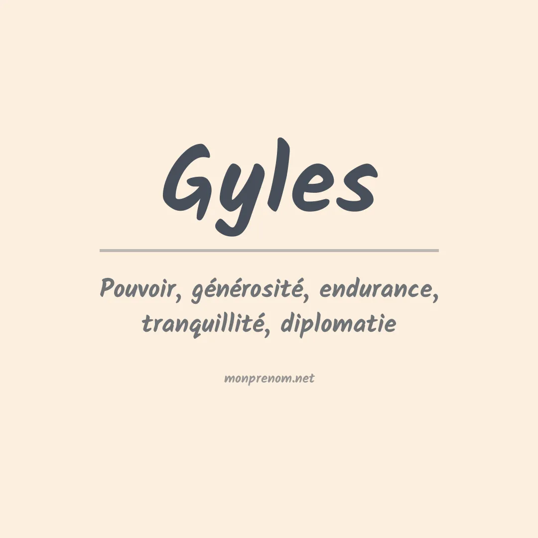 Prénom Gyles