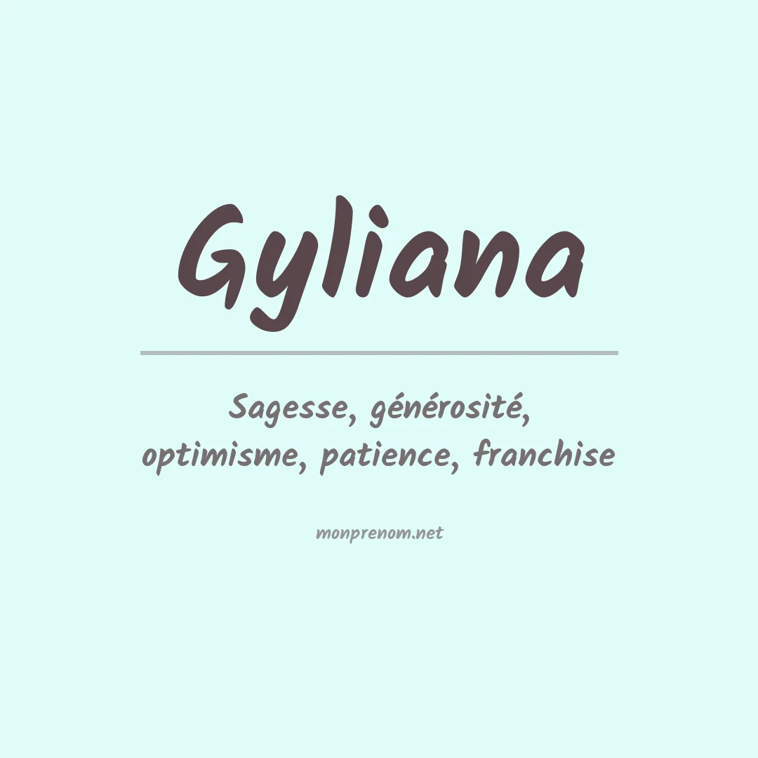 Prénom Gyliana