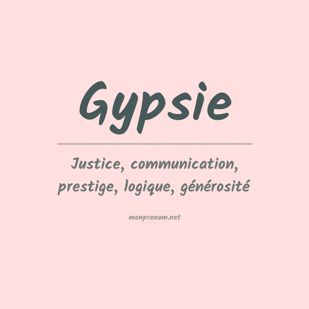 Signification du prénom Gypsie