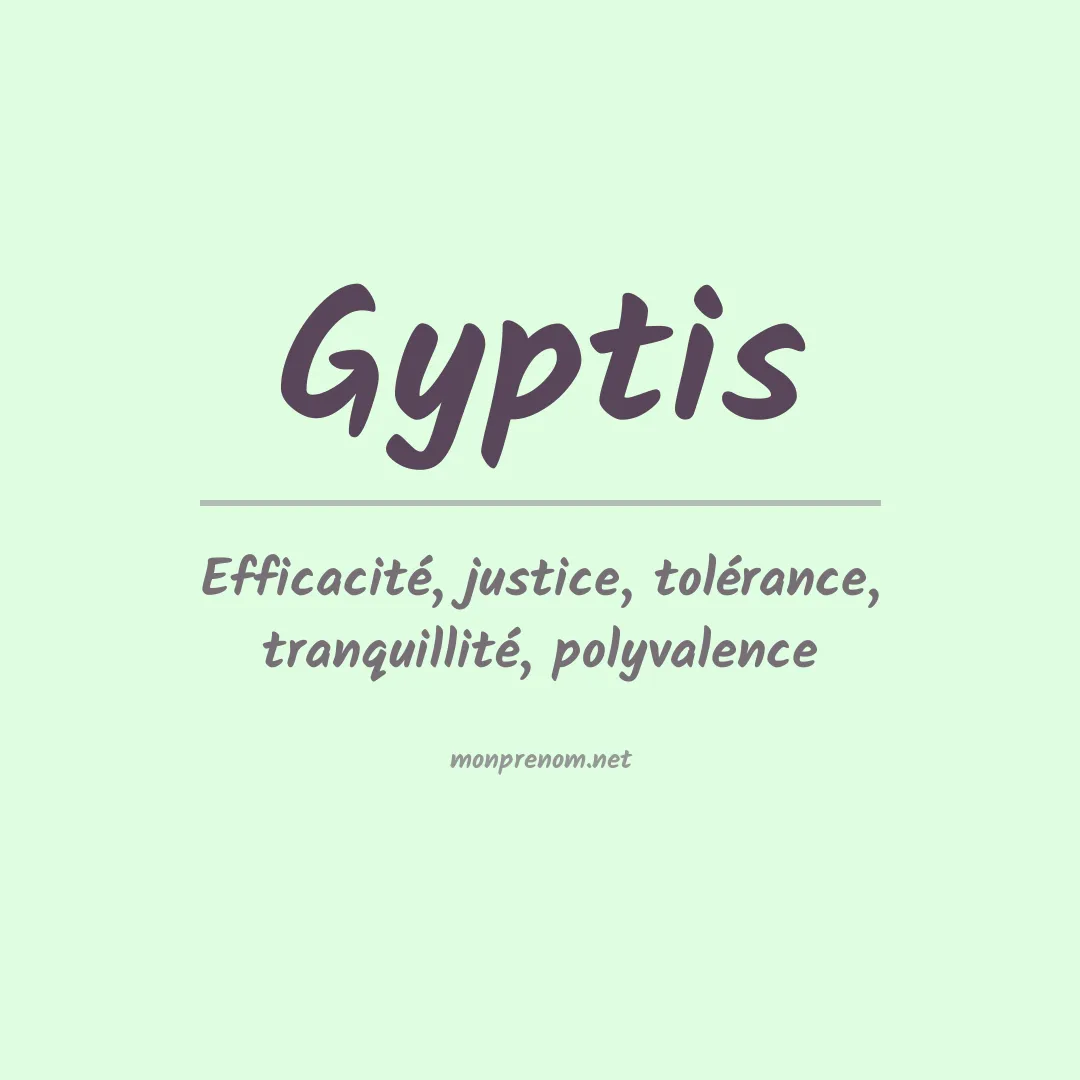 Signification du prénom Gyptis